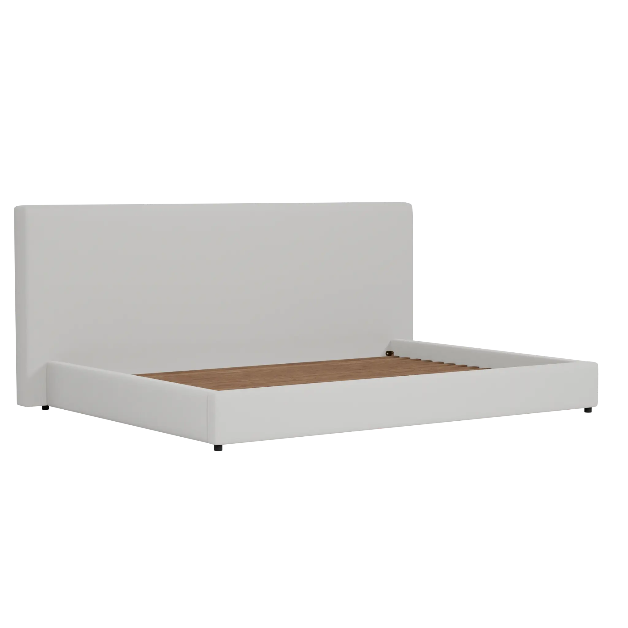 Grayton Delray Pewter 54" Upholstered Platform Bed Grayton Delray Pewter 54" Upholstered Platform Bed
