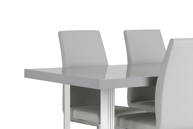 Axel Gray Table & 4 Upholstered Chairs