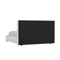 Grayton Gellar White 44" Upholstered Platform Bed