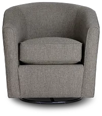 Asheville Brown Fabric Swivel Rocker Glider