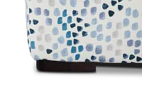 Pfeifer Blue Fabric Cocktail Ottoman