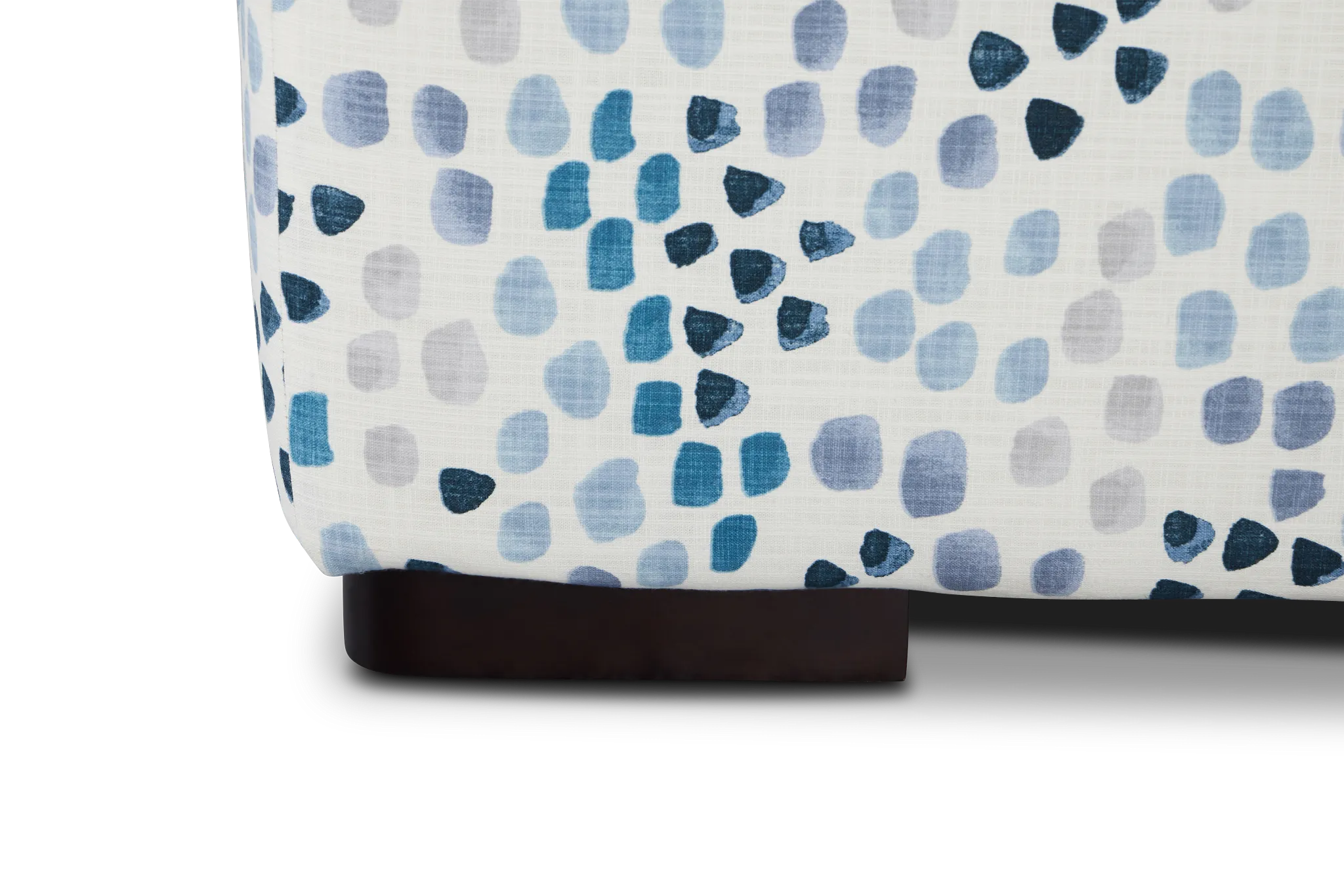 Pfeifer Blue Fabric Cocktail Ottoman