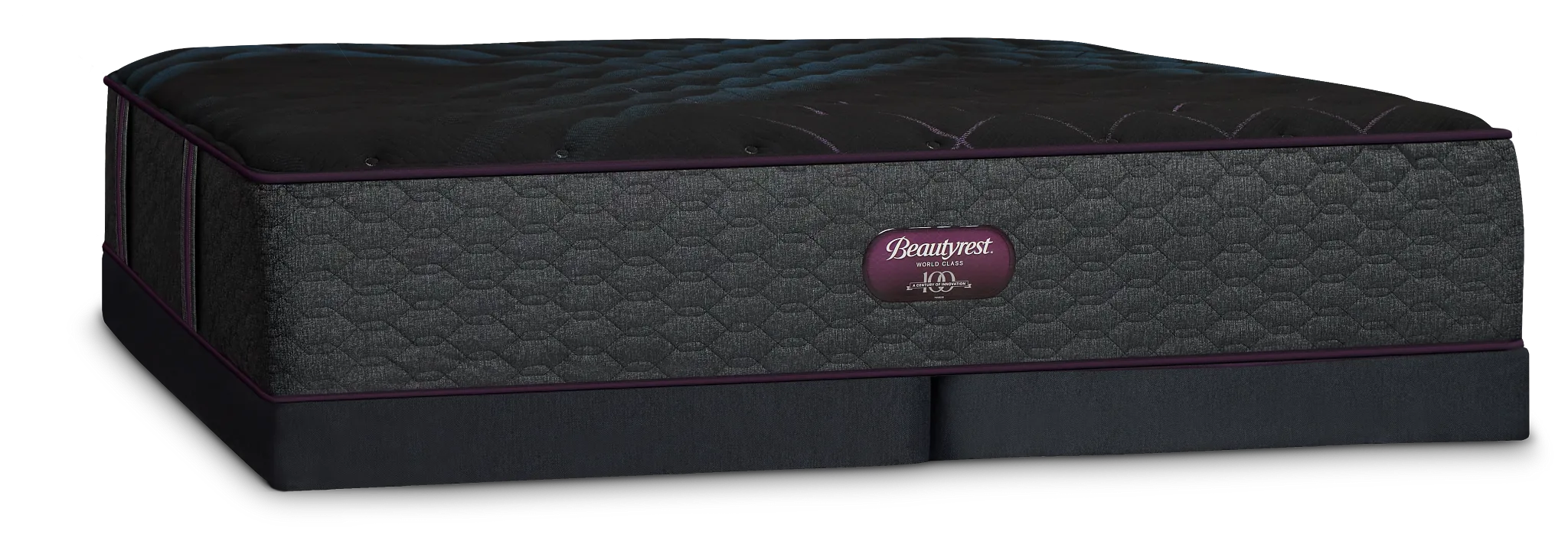 Beautyrest World Class Level 3 Plush Low-profile Mattress Set