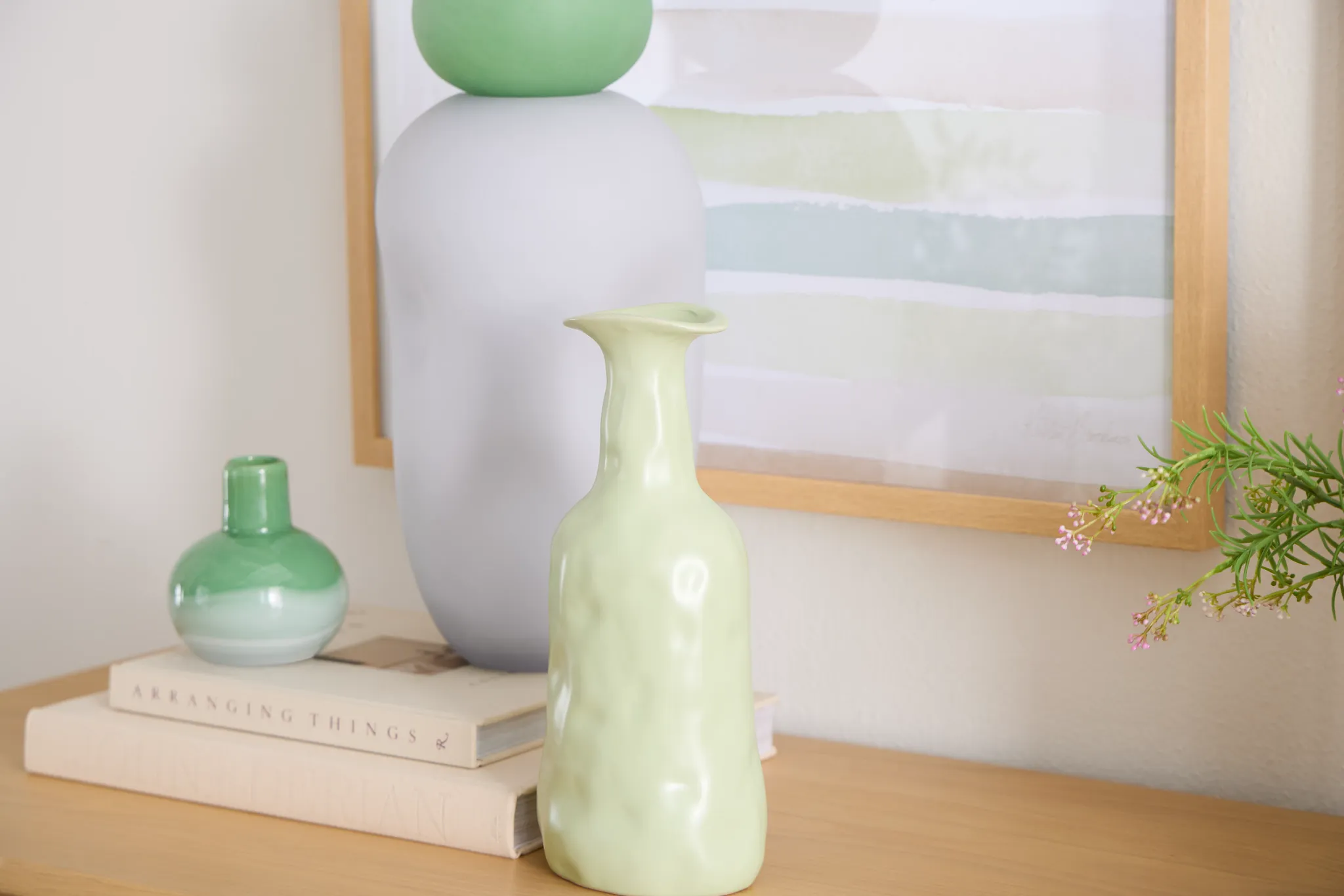 Sagaria Light Green Medium Vase