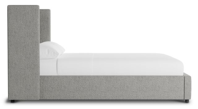 Captiva Linen Gray 48" Upholstered Shelter Bed