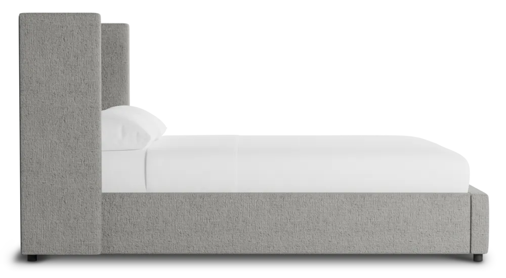 Captiva Linen Gray 48" Upholstered Shelter Bed