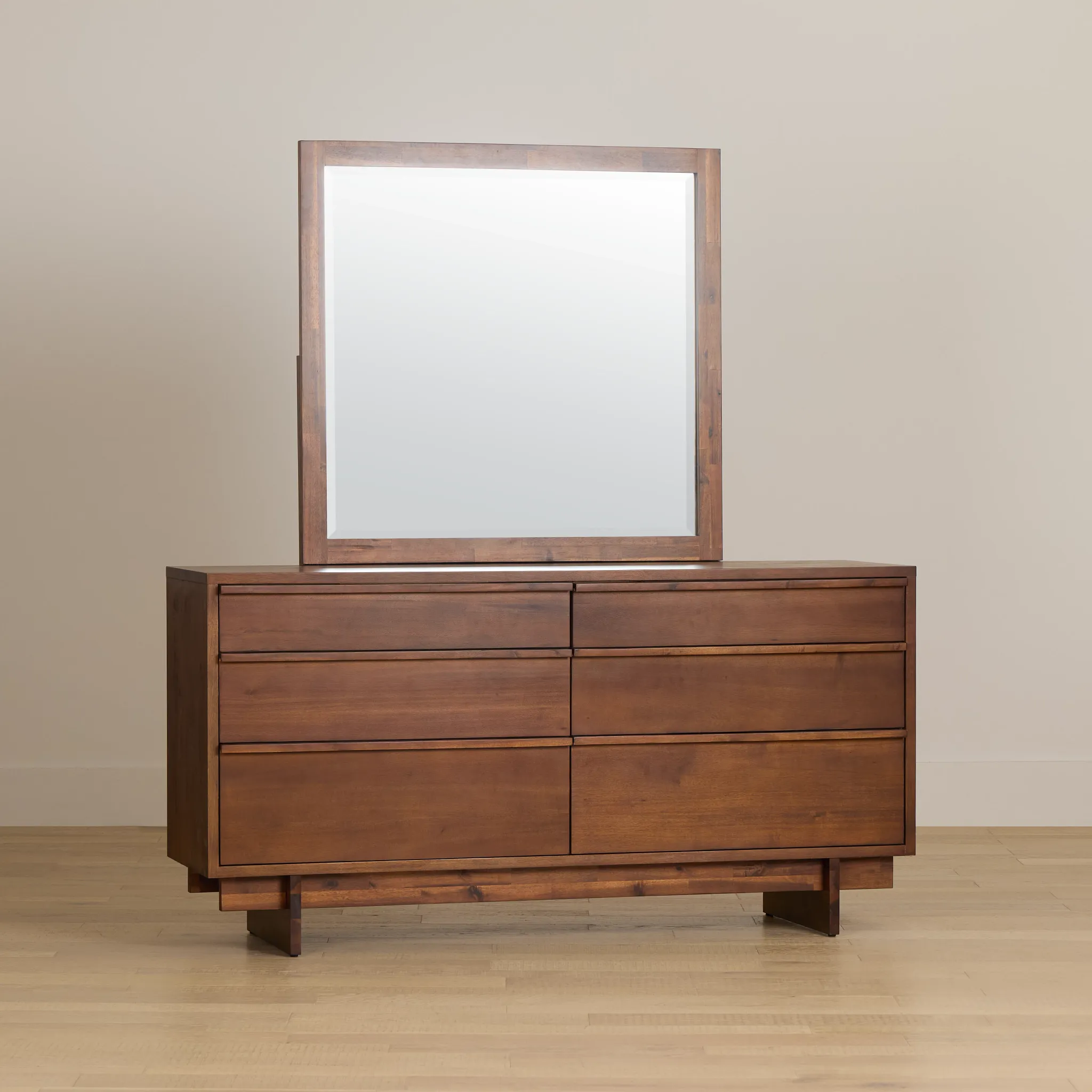 Bowery Dark Tone Dresser & Mirror