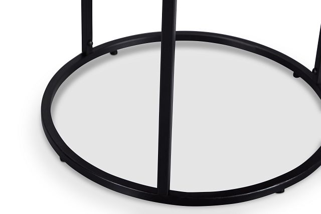 Doren Black Round End Table