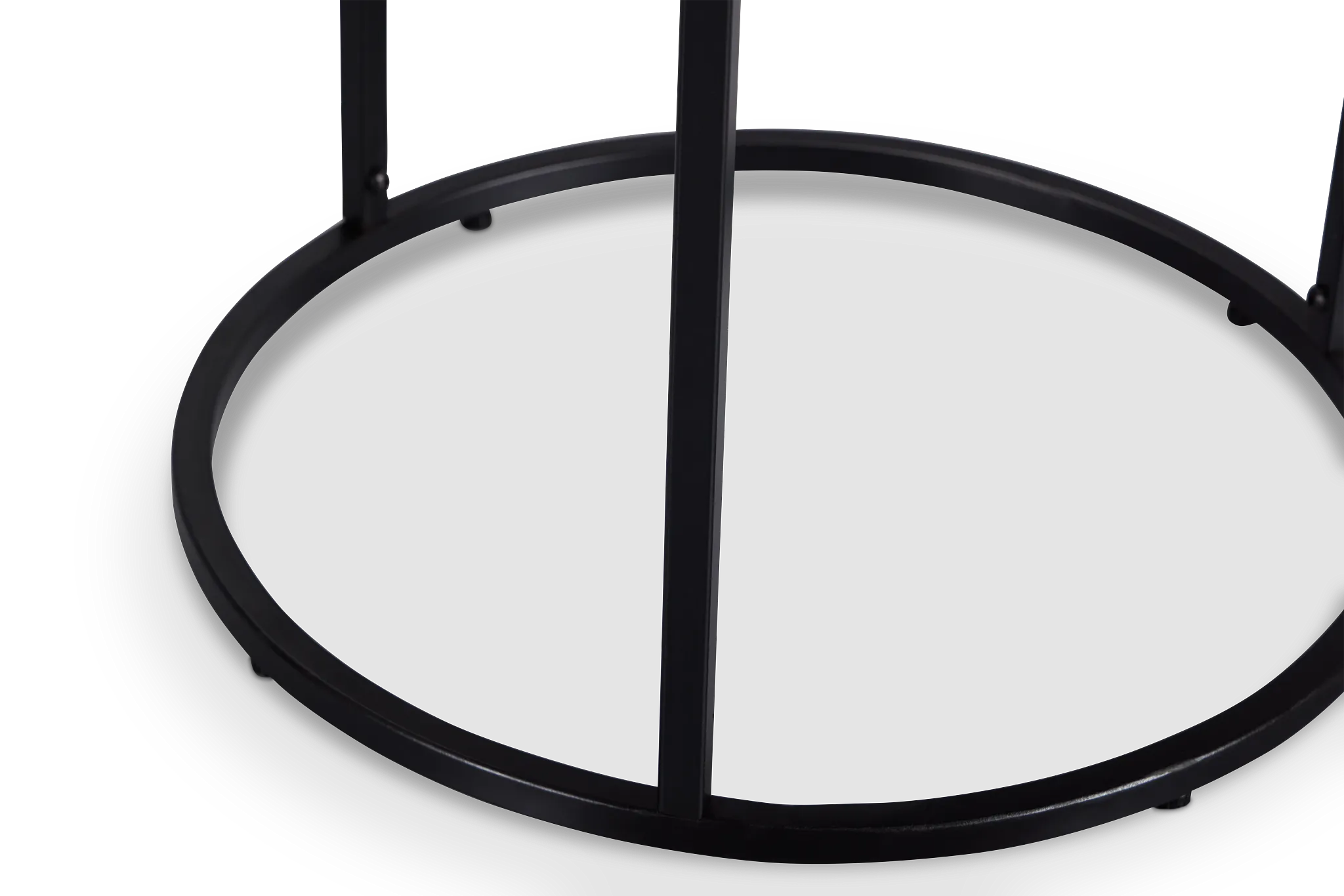 Doren Black Round End Table