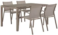 Lisbon Khaki 60" Rectangular Table & 4 Chairs