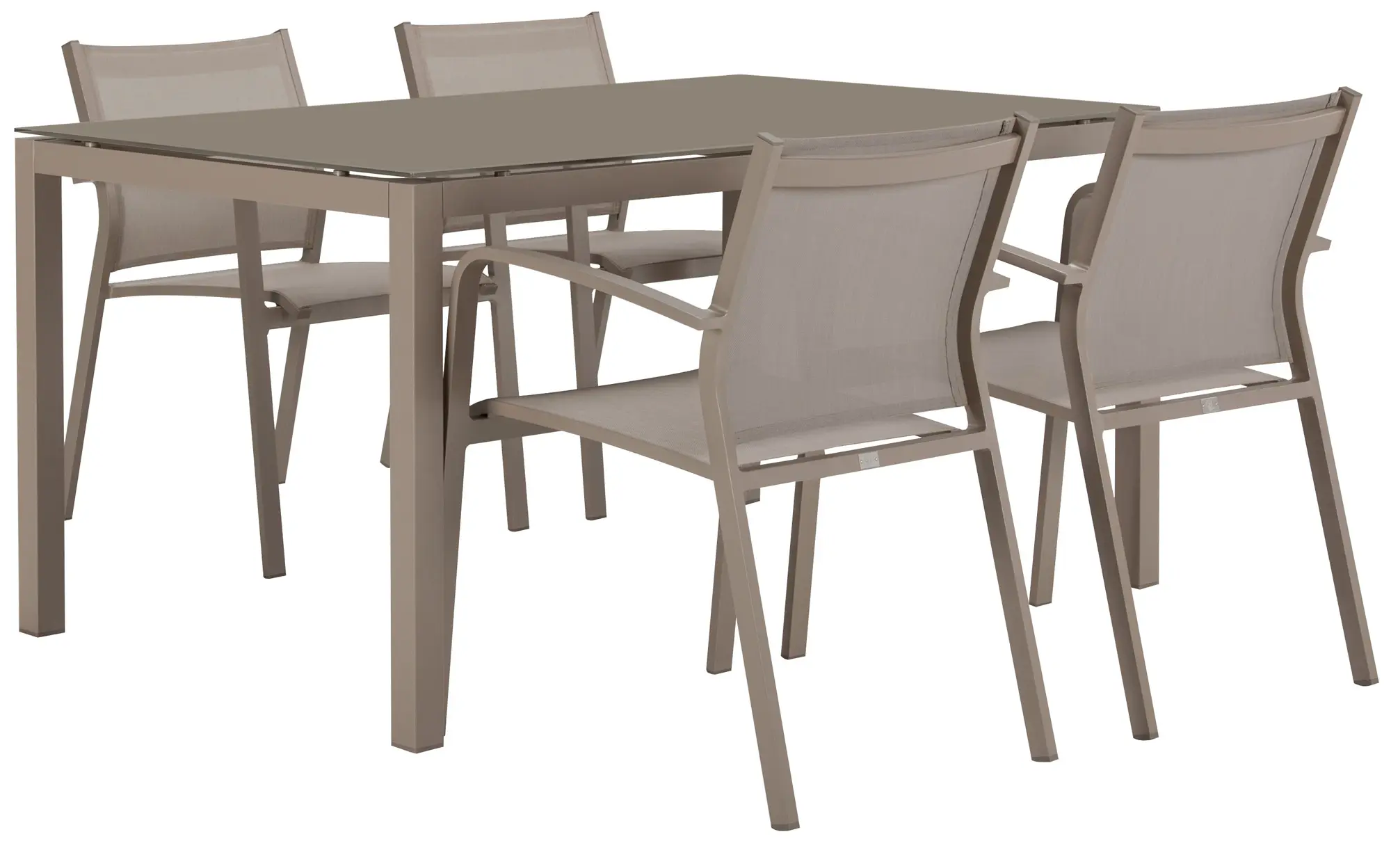 Lisbon Khaki 60" Rectangular Table & 4 Chairs Lisbon Khaki 60" Rectangular Table & 4 Chairs