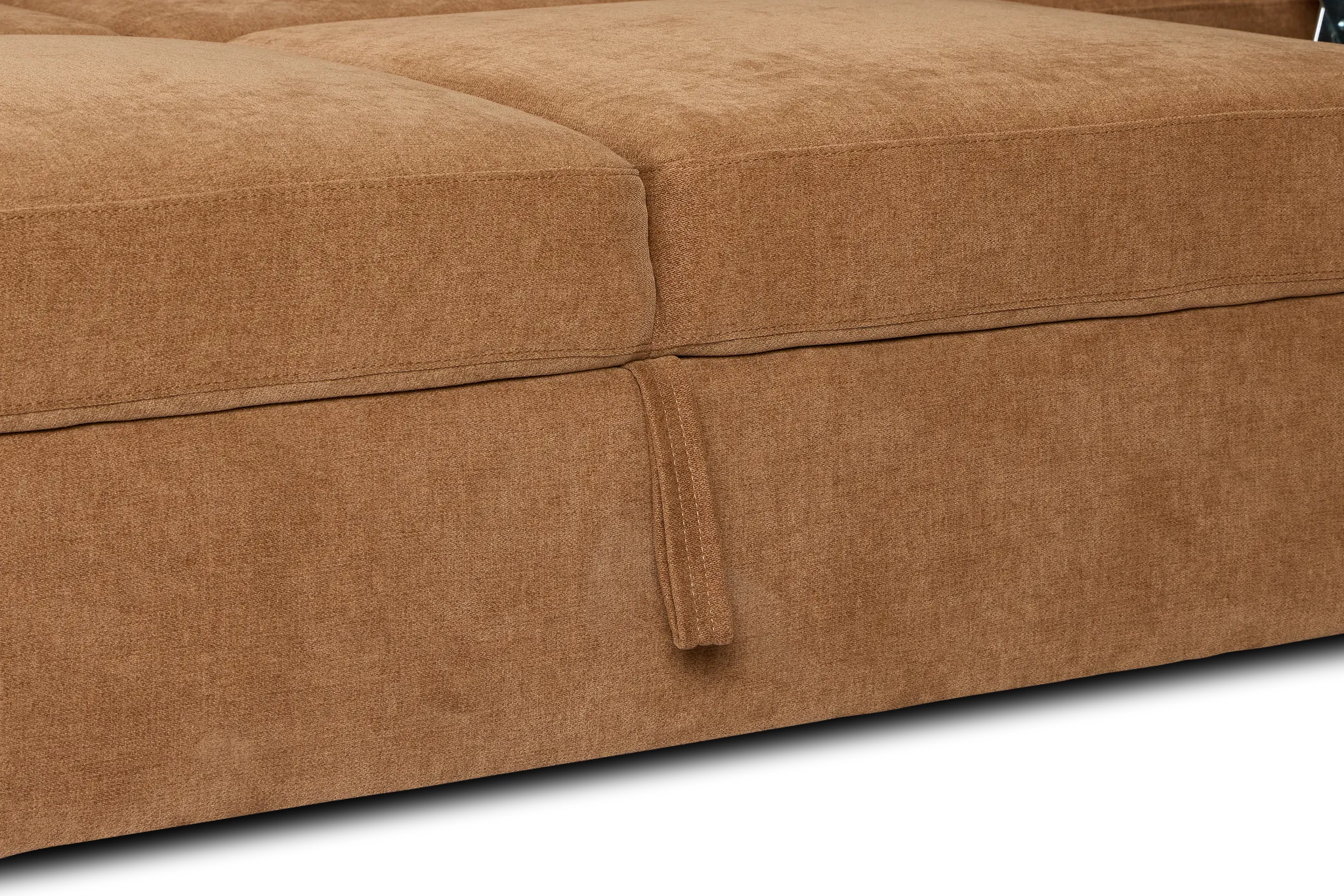 Addie Brown Fabric Medium Left Chaise Storage Sleeper Sectional