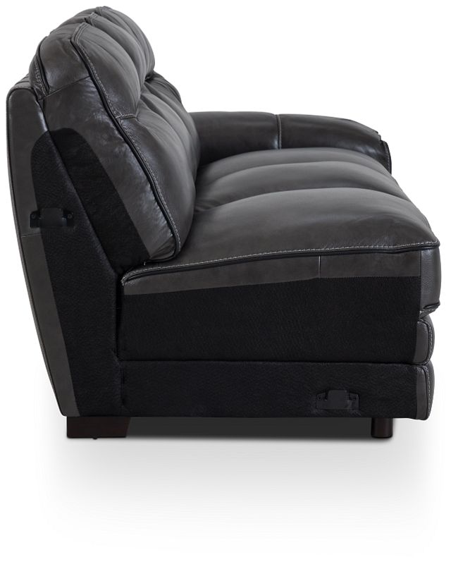 Alexander Gray Leather Right Sofa