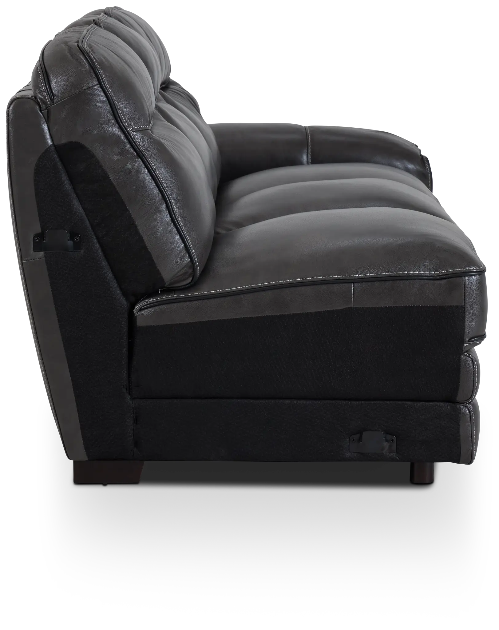 Alexander Gray Leather Right Sofa Alexander Gray Leather Right Sofa