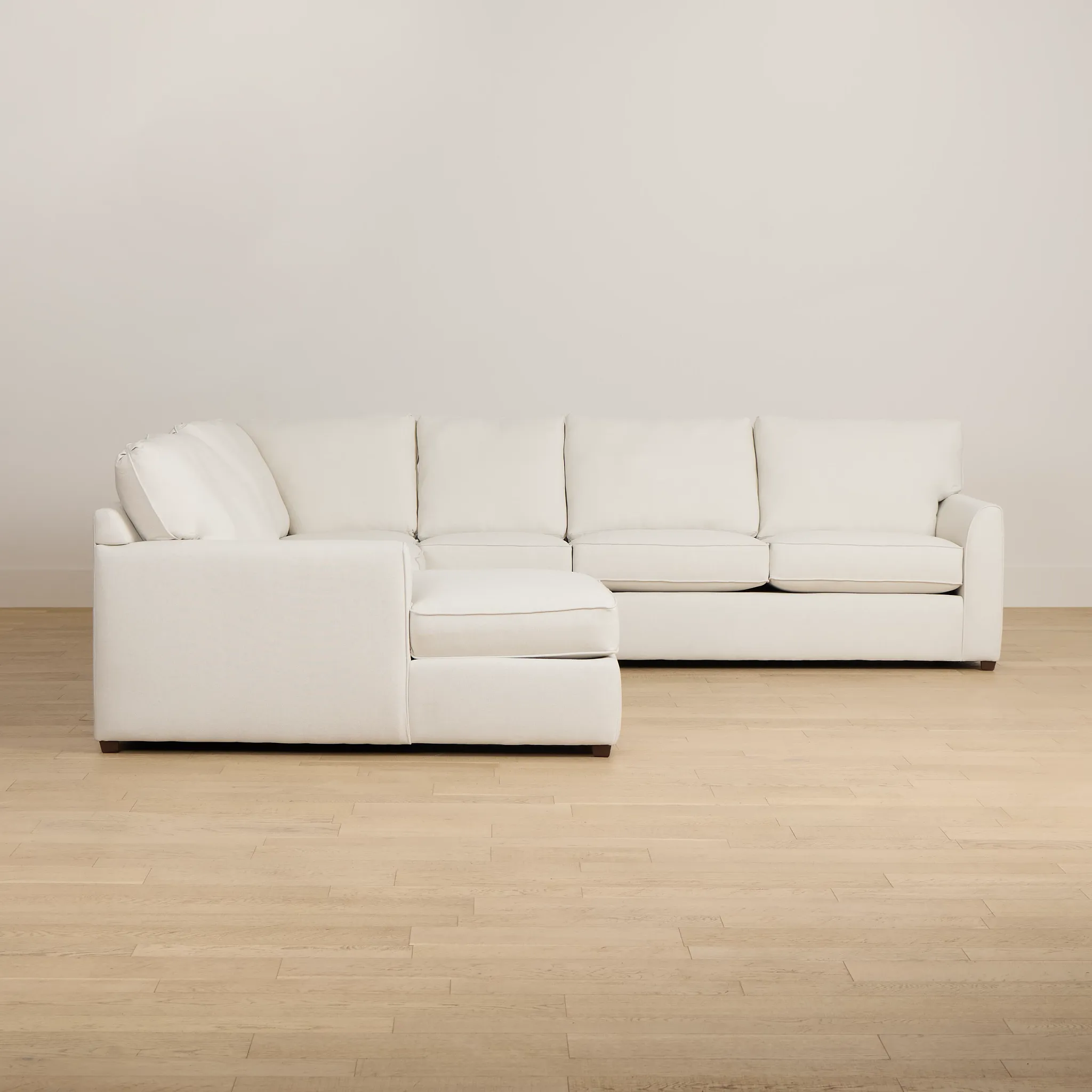 Tate Light Beige Fabric Large Left Chaise Sectional