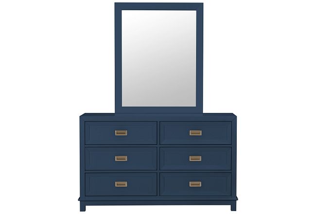 Ryder Dark Blue Dresser & Mirror