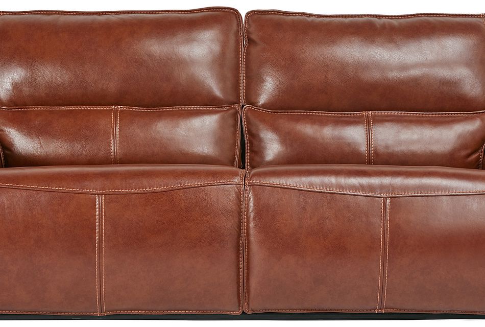 brown leather reclining sofa