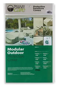 Khaki Large Modular Armless Piece Outdoor Cover