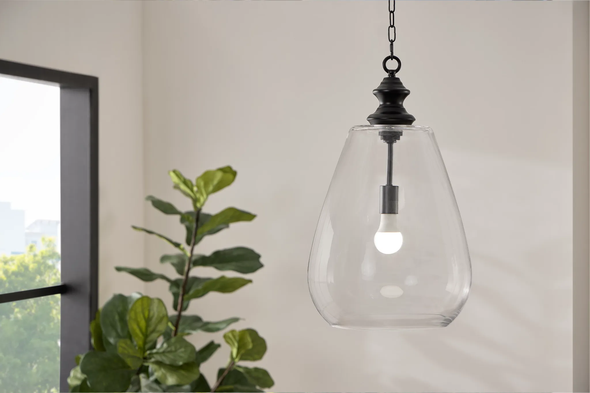 Amelia Black Pendant
