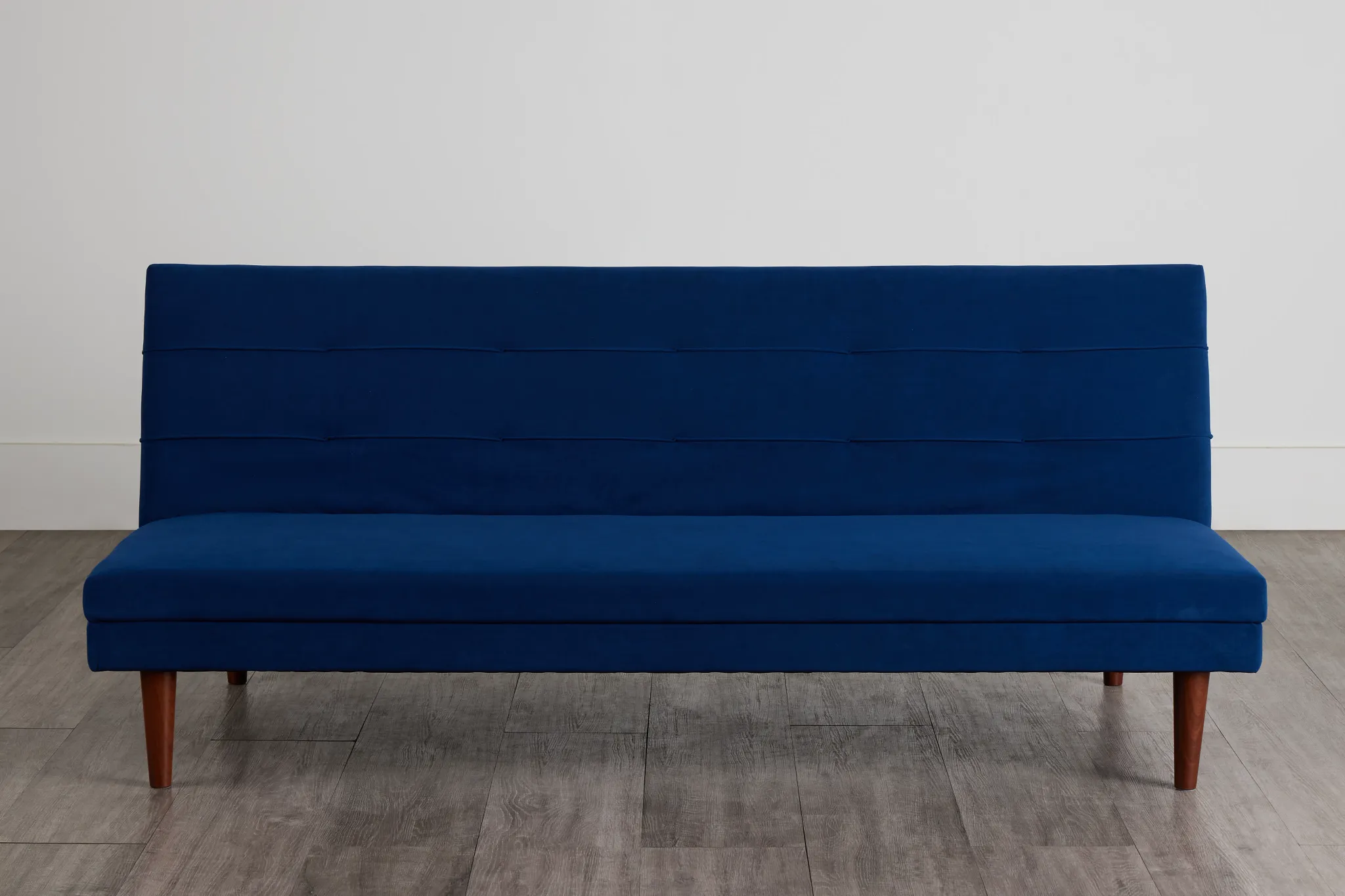 Ellie Dark Blue Velvet Sofa Futon
