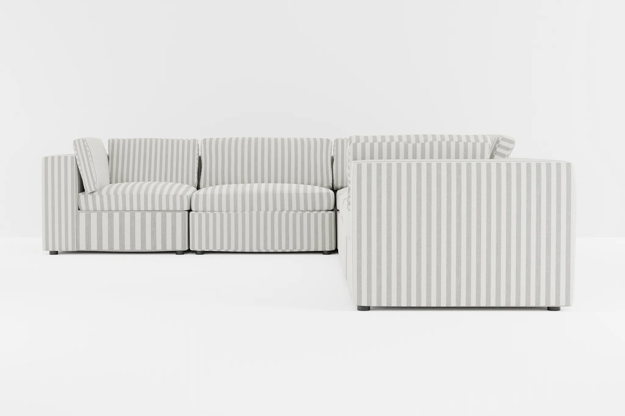 Destin Sea Lane Dark Gray Fabric 6-piece Modular Sectional