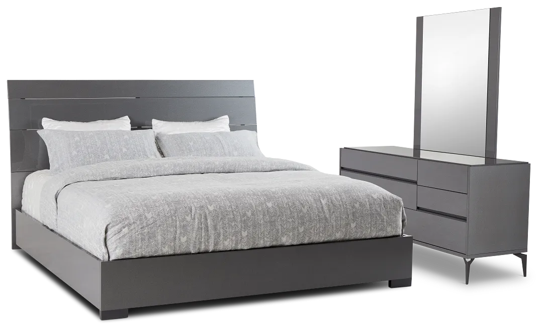 Oslo Gray Platform Bedroom