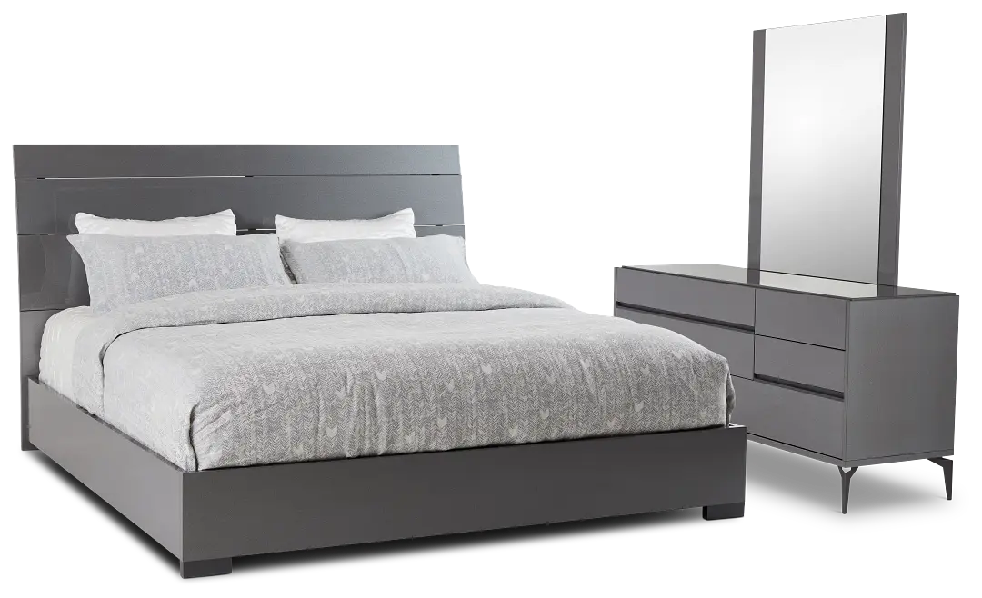 Oslo Gray Platform Bedroom Oslo Gray Platform Bedroom