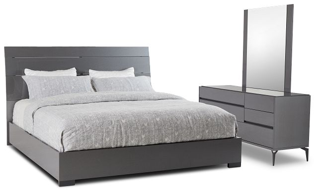 Oslo Gray Platform Bedroom