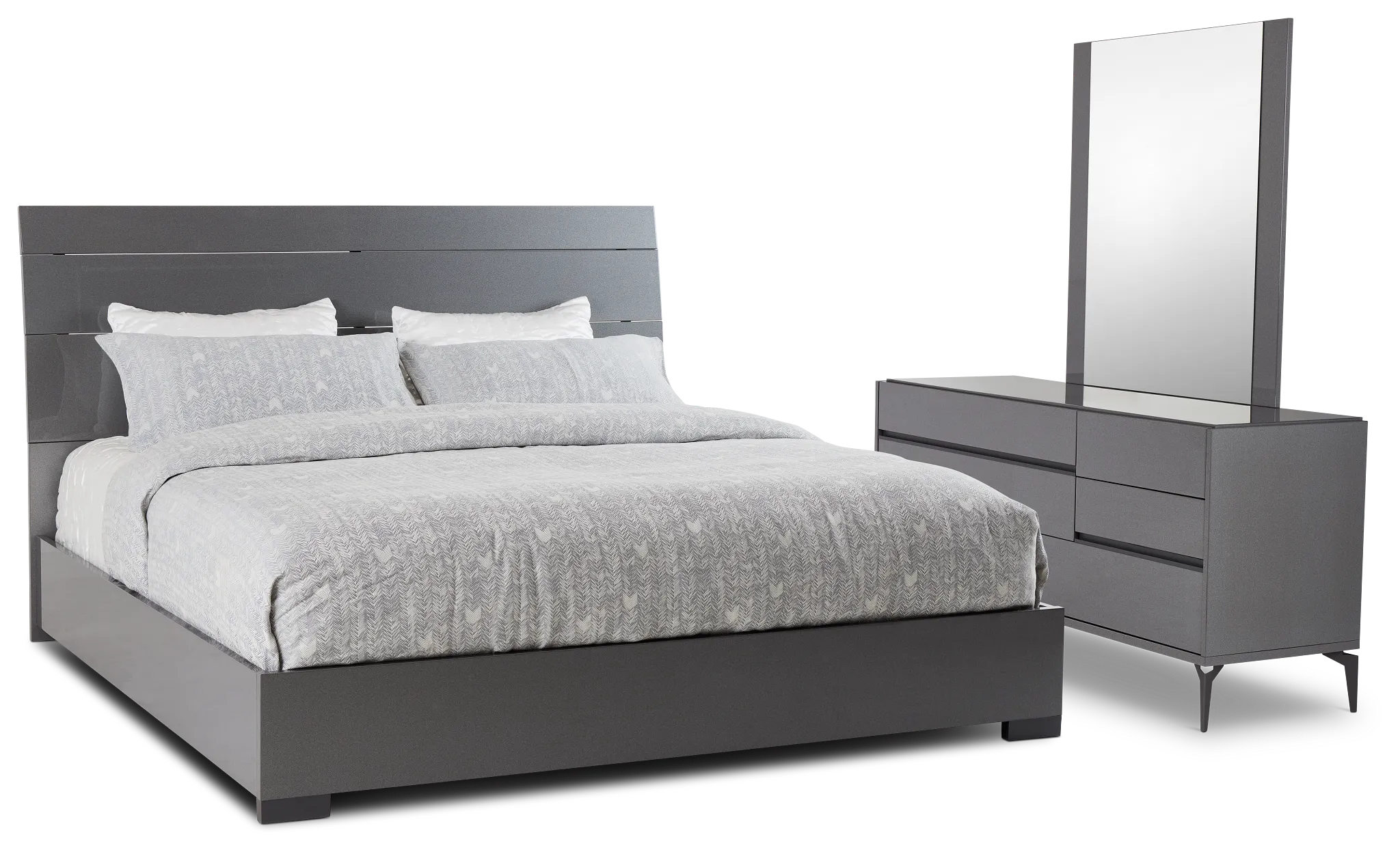 Oslo Gray Platform Bedroom