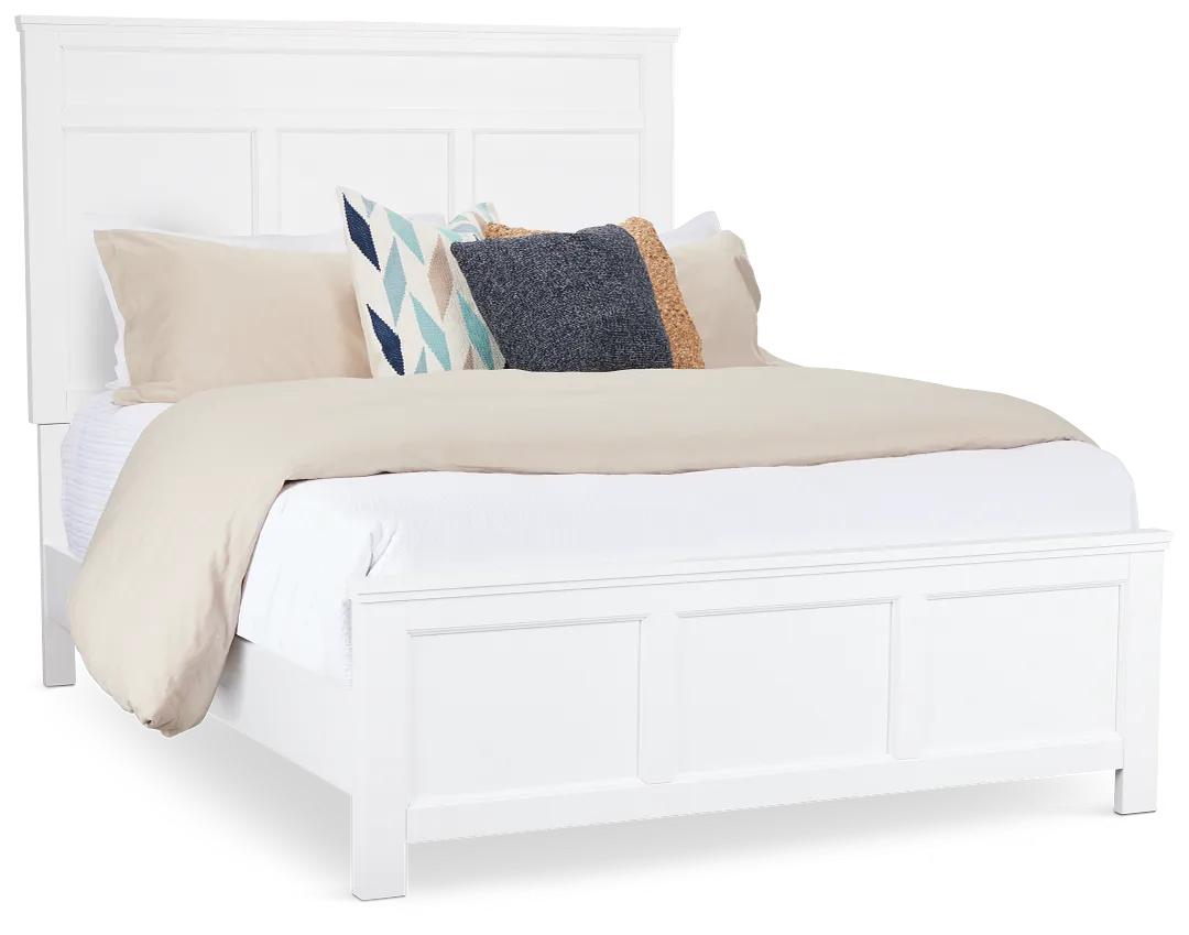 Seabrook White Panel Bed