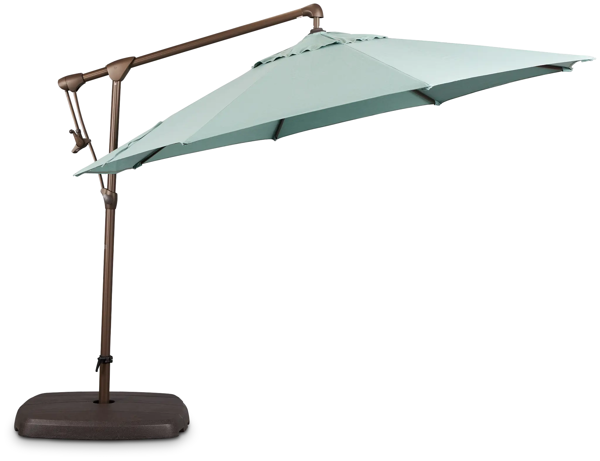 Grenada Teal Cantilever Umbrella Set Grenada Teal Cantilever Umbrella Set