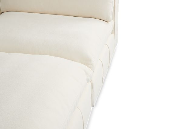 Cruz White Fabric 6-piece Pit Sectional