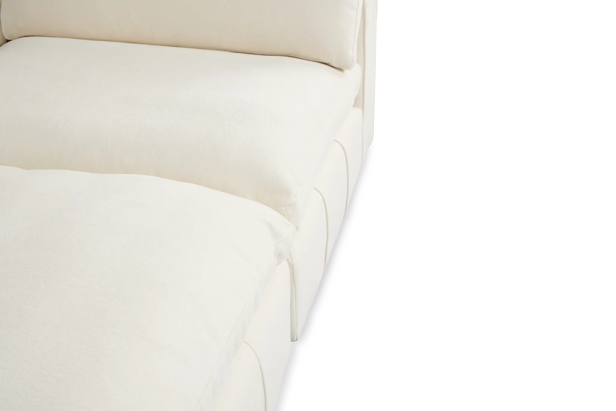 Cruz White Fabric 6-piece Pit Sectional