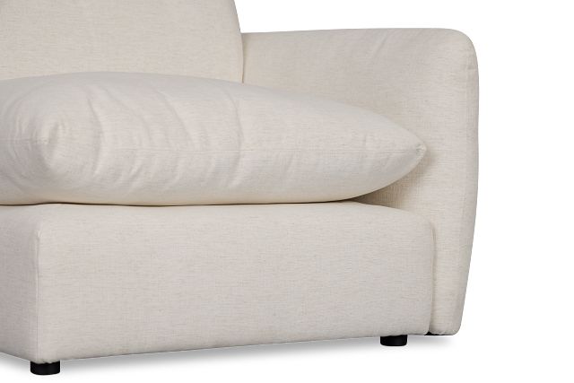 Serena White Fabric Right Chair