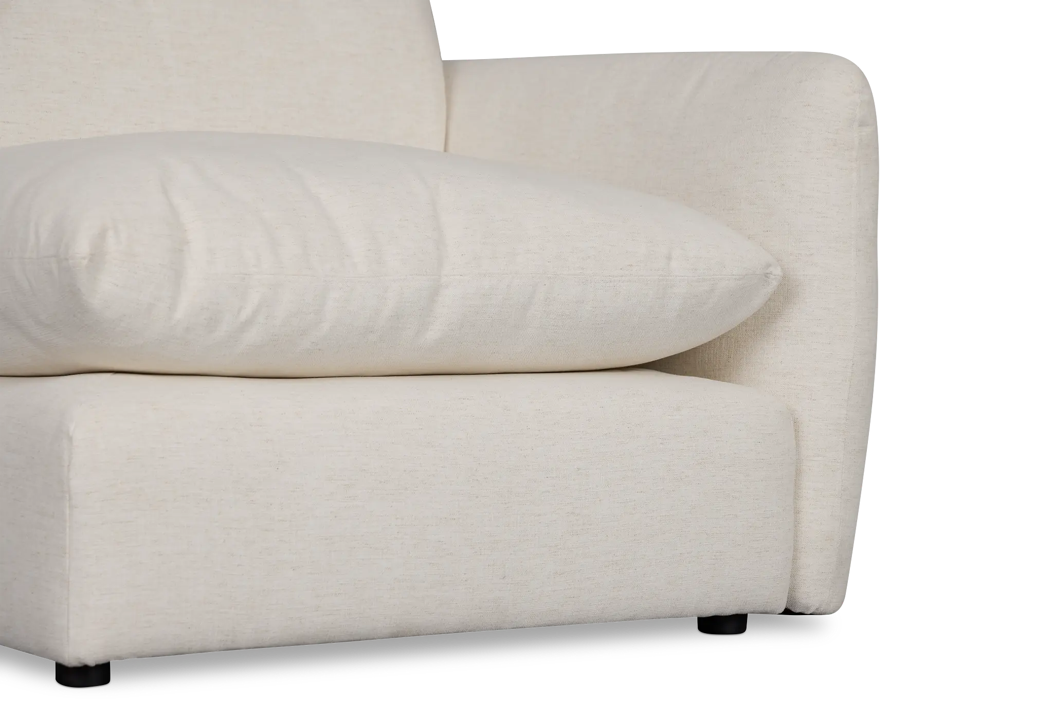 Serena White Fabric Right Chair Serena White Fabric Right Chair