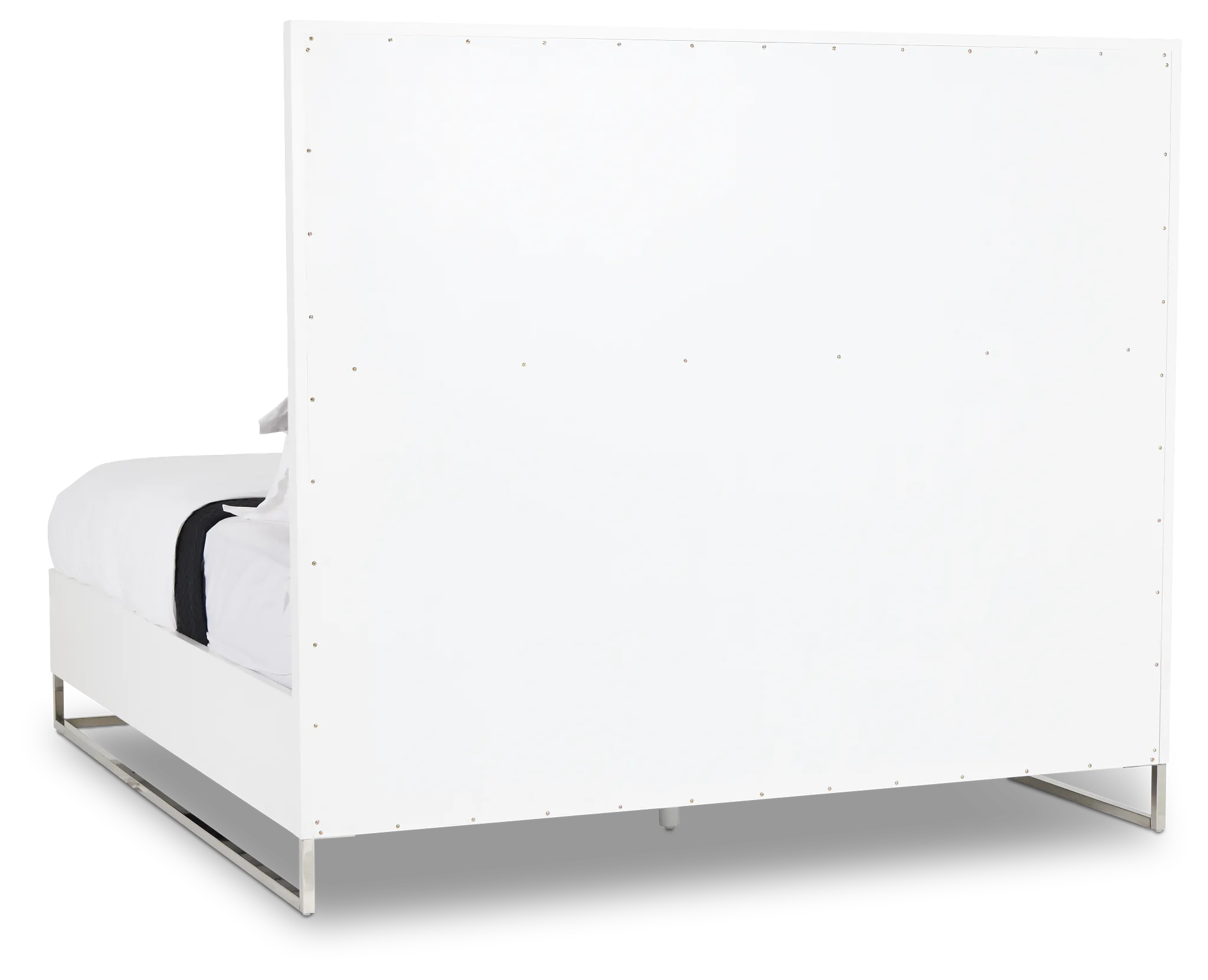 Miami White Uph Platform Bed