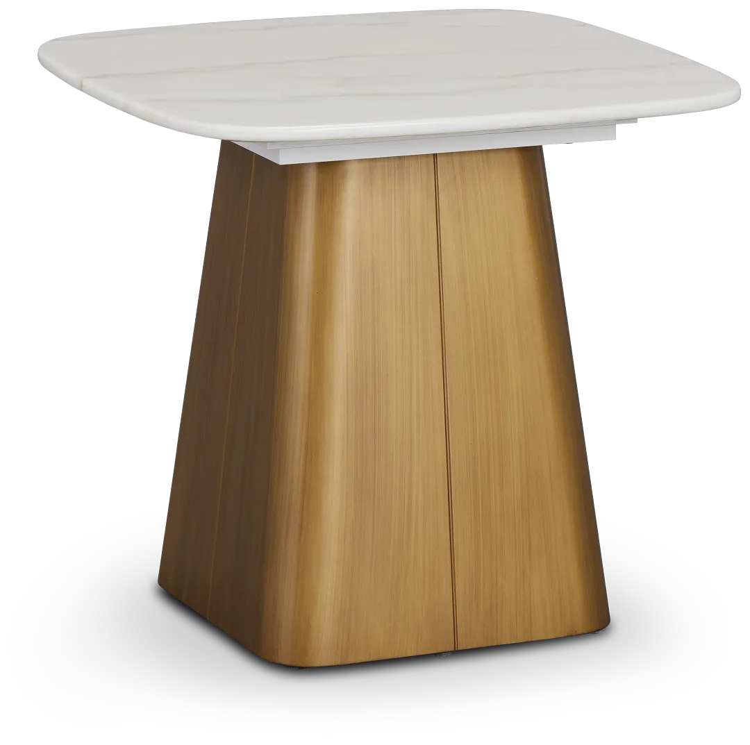 Lana White Square End Table