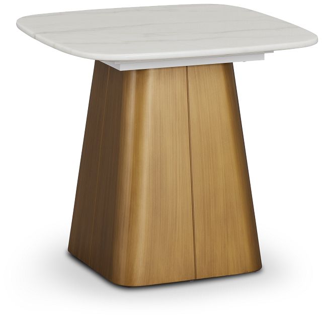 Lana White Square End Table