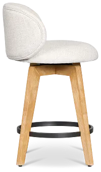Arlo Light Gray Uph 24" Swivel Barstool