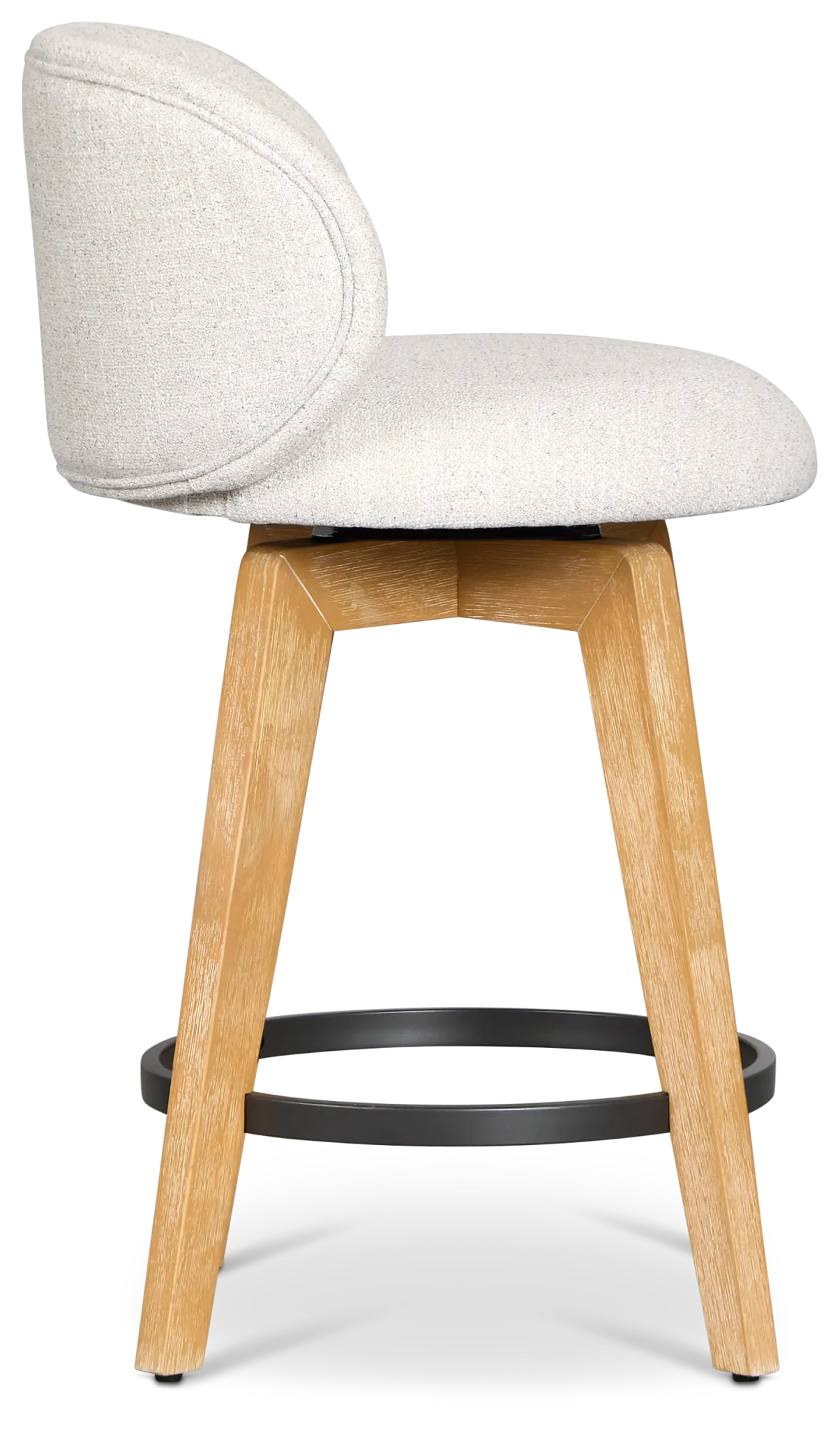 Arlo Light Gray Uph 24" Swivel Barstool