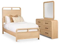 Lyndie Light Tone Panel Bedroom