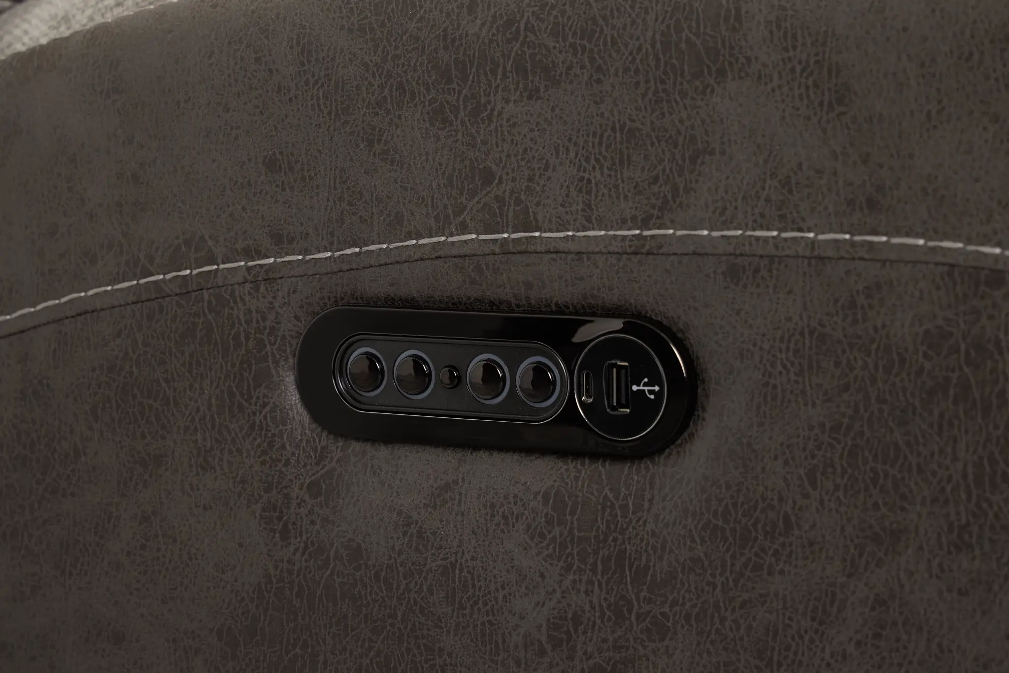 Travis Gray Fabric Power Reclining Console Loveseat Travis Gray Fabric Power Reclining Console Loveseat