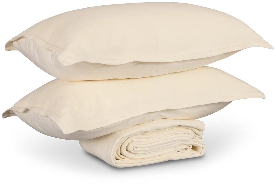 Tullis Ivory 3-piece Duvet Set