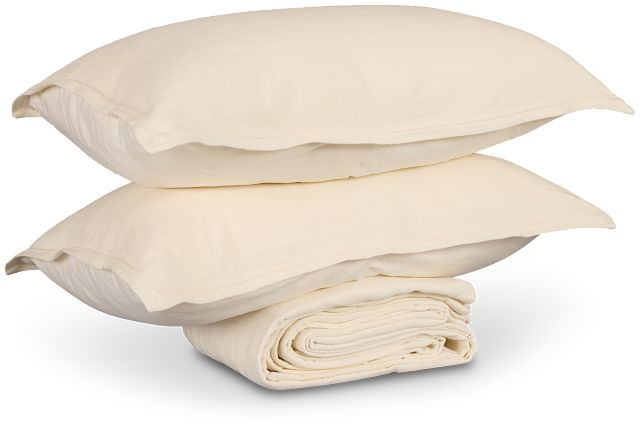 Tullis Ivory 3-piece Duvet Set