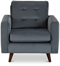 Mila Gray Velvet Chair