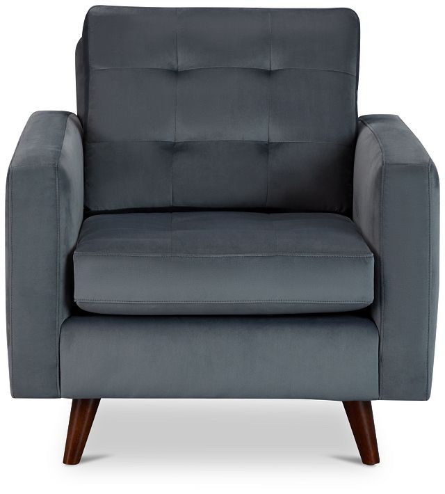 Mila Gray Velvet Chair