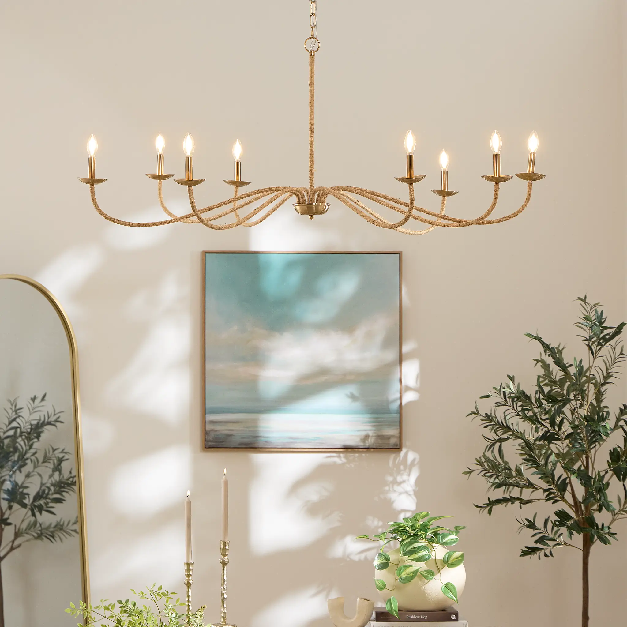 Granita Gold Jute Chandelier Granita Gold Jute Chandelier