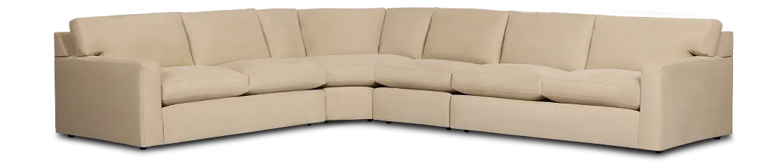 Hudson Beige Fabric Medium 2-arm Wedge Sectional Hudson Beige Fabric Medium 2-arm Wedge Sectional