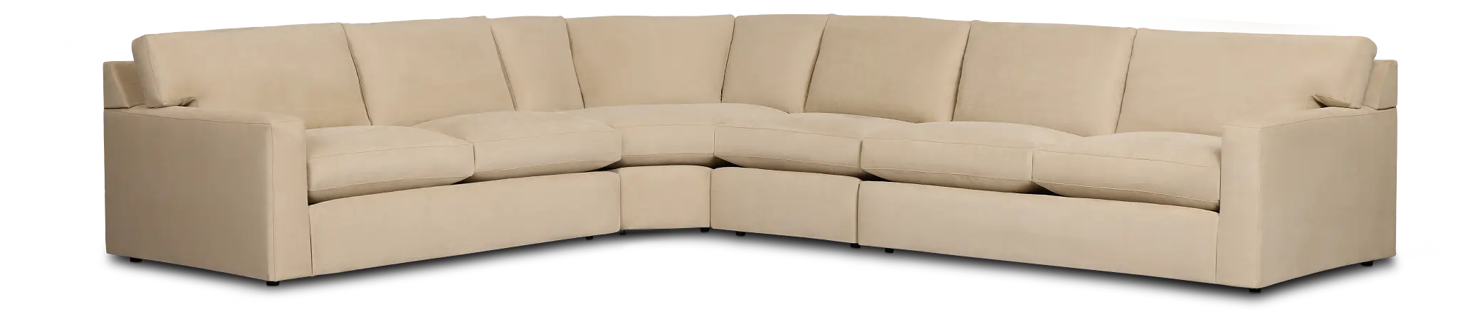 Hudson Beige Fabric Medium 2-arm Wedge Sectional Hudson Beige Fabric Medium 2-arm Wedge Sectional