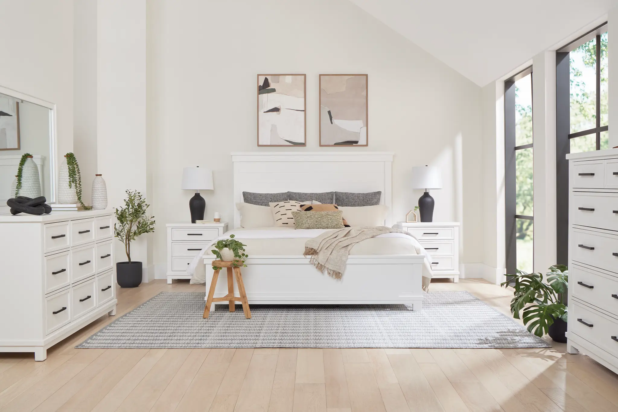 Anton White Panel Bed Anton White Panel Bed